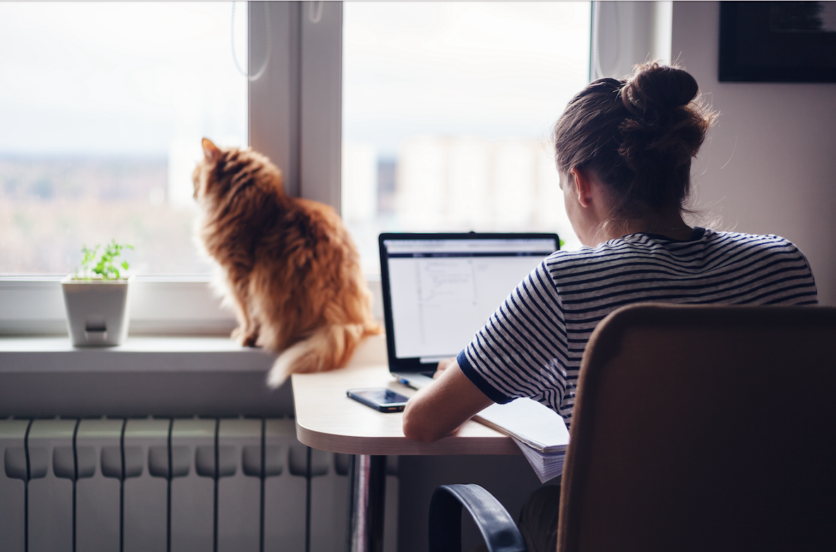 Woman with cat