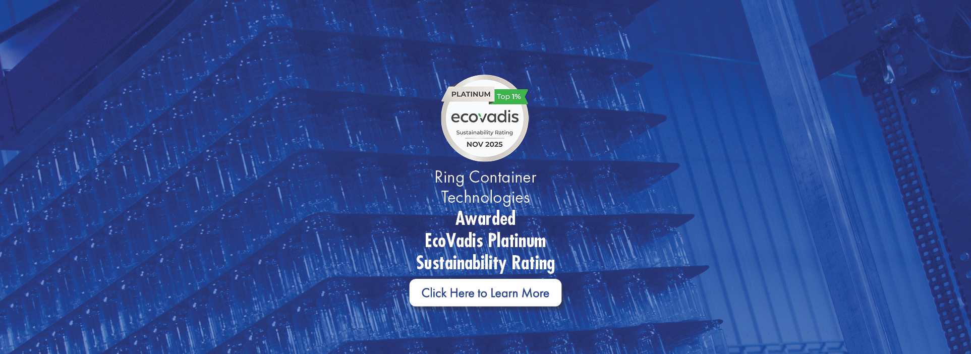 Ring Container Technologies Awarded EcoVadis Platinum Sustainability Rating