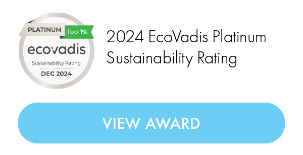 2024 EcoVadis Platinum Sustainability Rating. Click to view award